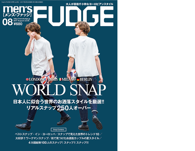 men's FUDGE 8月号　掲載　SETTO　TEXTURE WE MADE