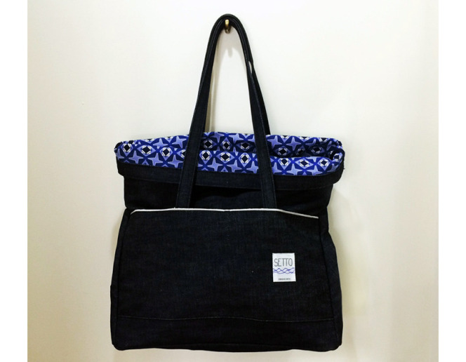 《INDIGO FOLD TOTE BAG》